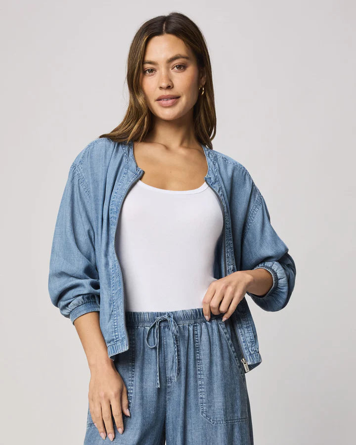 CLEA INDIGO BOMBER JACKET