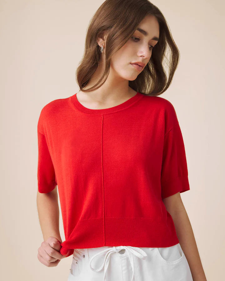ERICA SHORT SLEEVE SWEATER