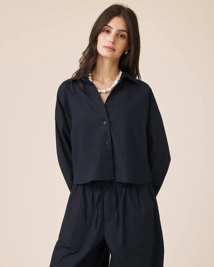 MALLORY POPLIN BUTTON DOWN