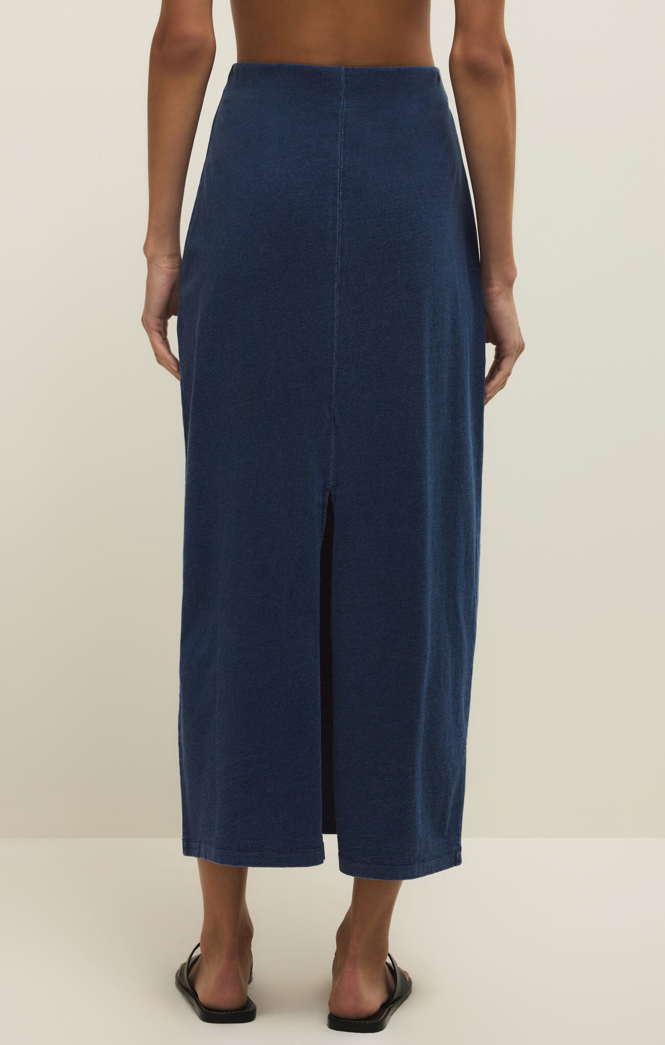 GAIL JERSEY DENIM SKIRT