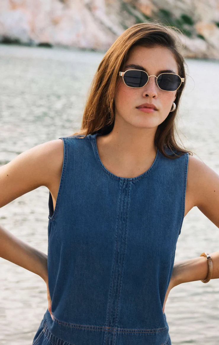 SUN SEEKER DENIM TANK