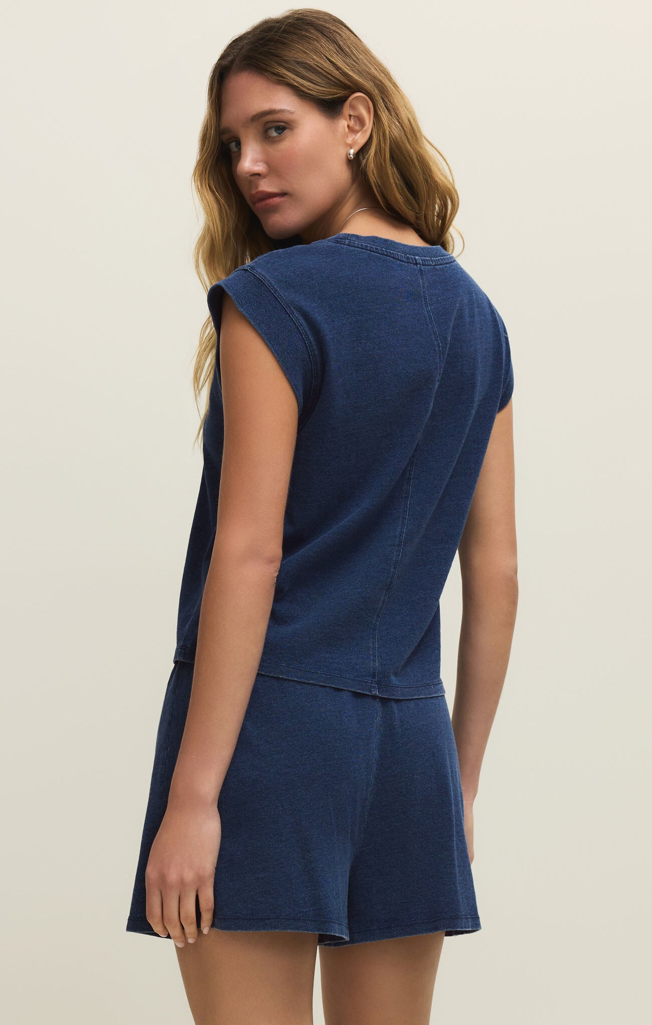 CAMINO JERSEY DENIM TOP