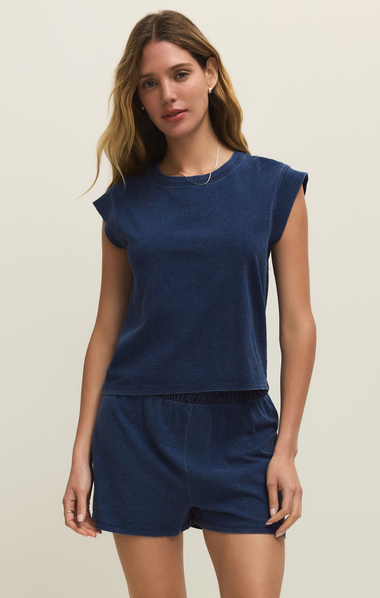 CAMINO JERSEY DENIM TOP