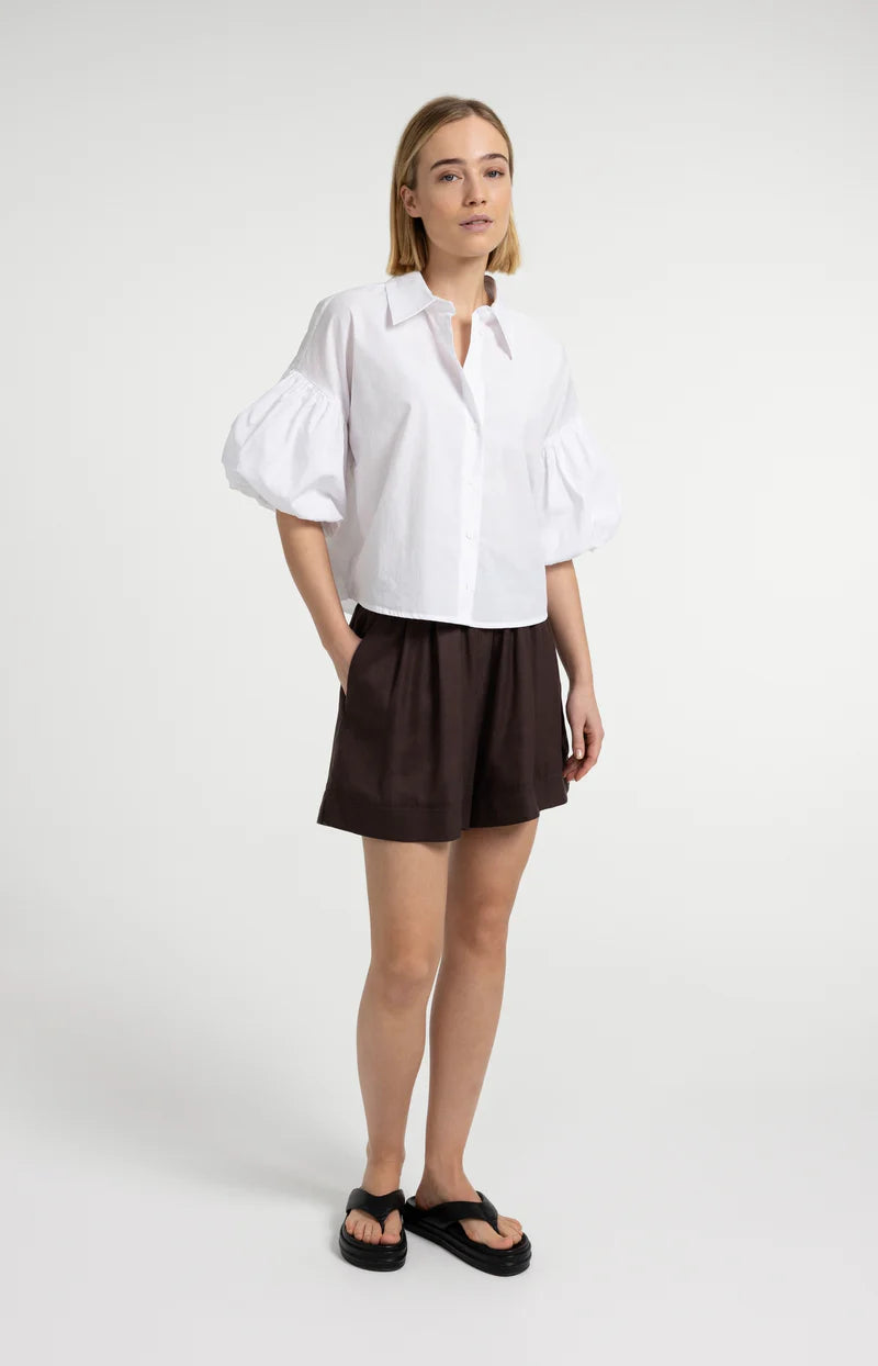 BLOUSE W BALLOON SLEEVES
