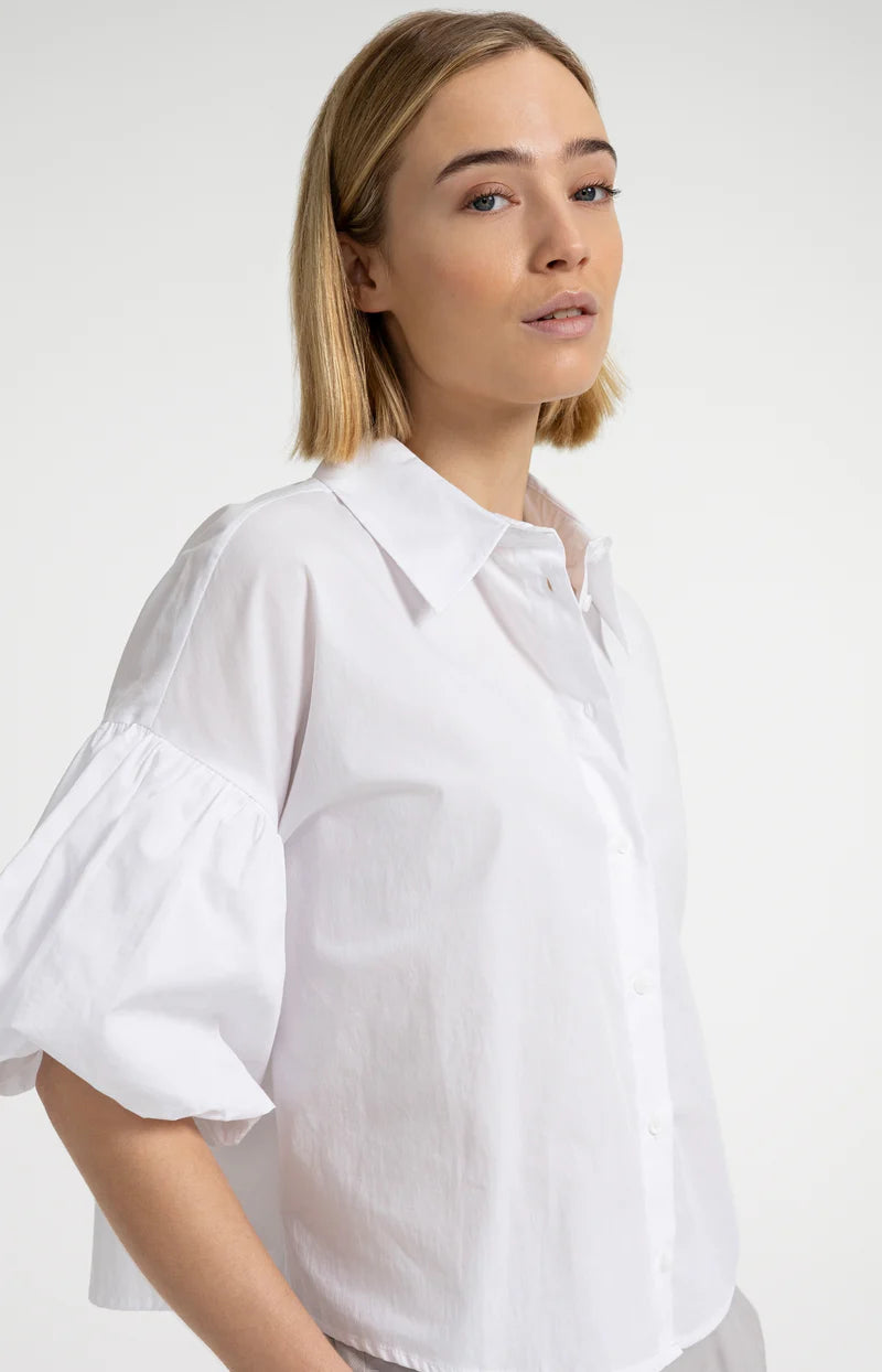 BLOUSE W BALLOON SLEEVES