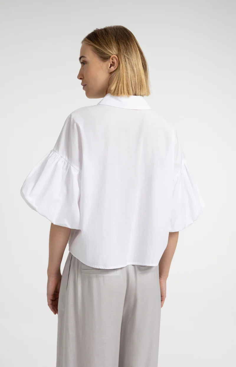 BLOUSE W BALLOON SLEEVES
