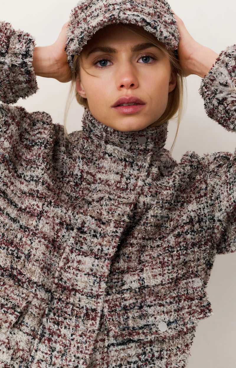 BOUCLE JACKET WITH FRINGES