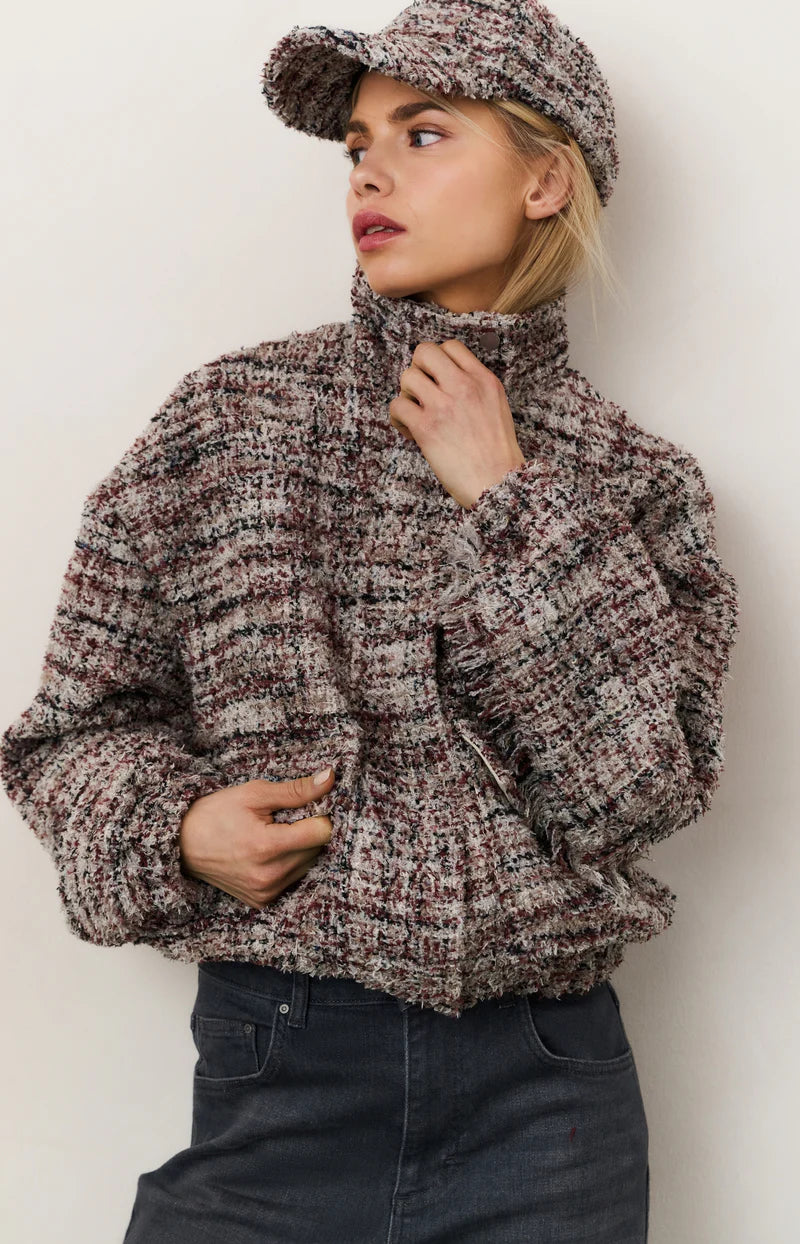 BOUCLE JACKET WITH FRINGES