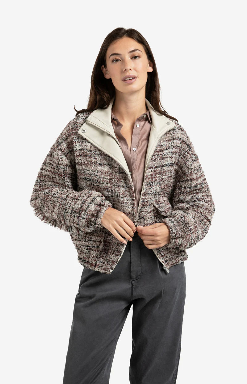 BOUCLE JACKET WITH FRINGES