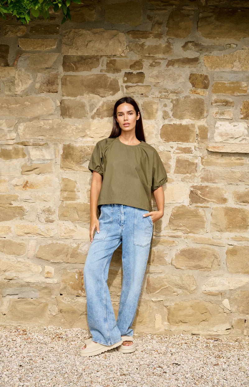 BOXY TOP W ADJUSTABLE WAIST STRAPS