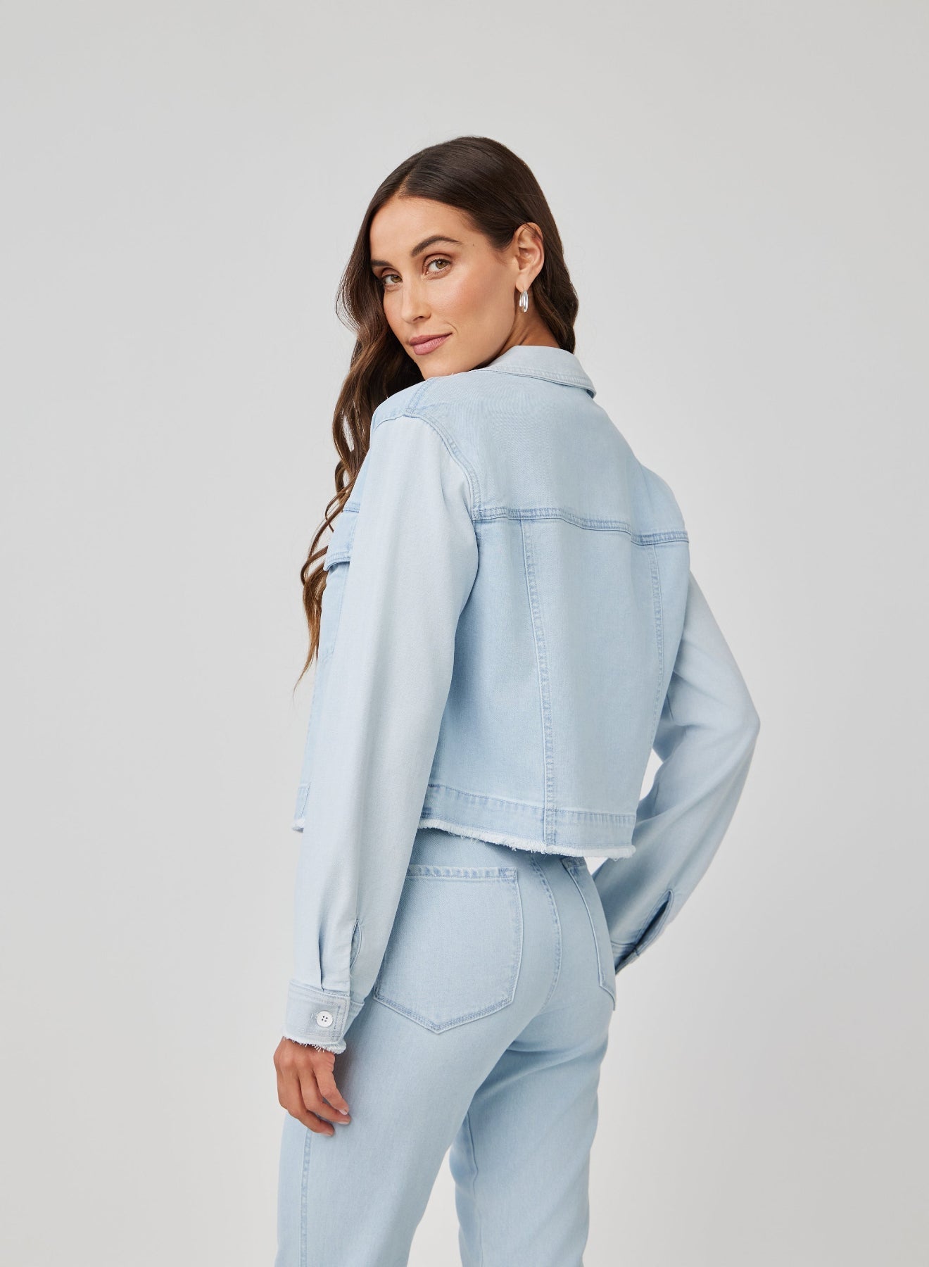 COCO  FRAYED MIX DENIM JACKET