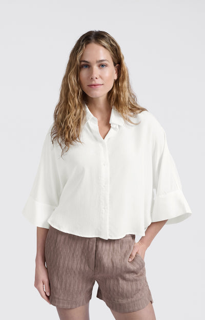 CROPPED LOOSE FIT BLOUSE