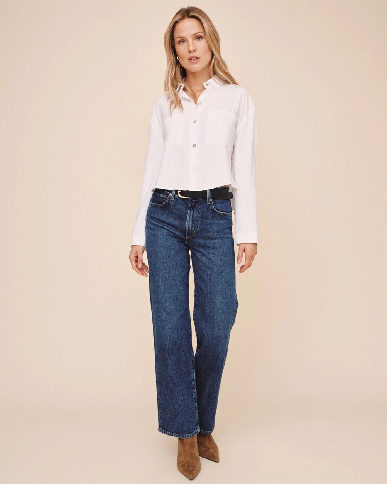 CROPPED BUTTON DOWN
