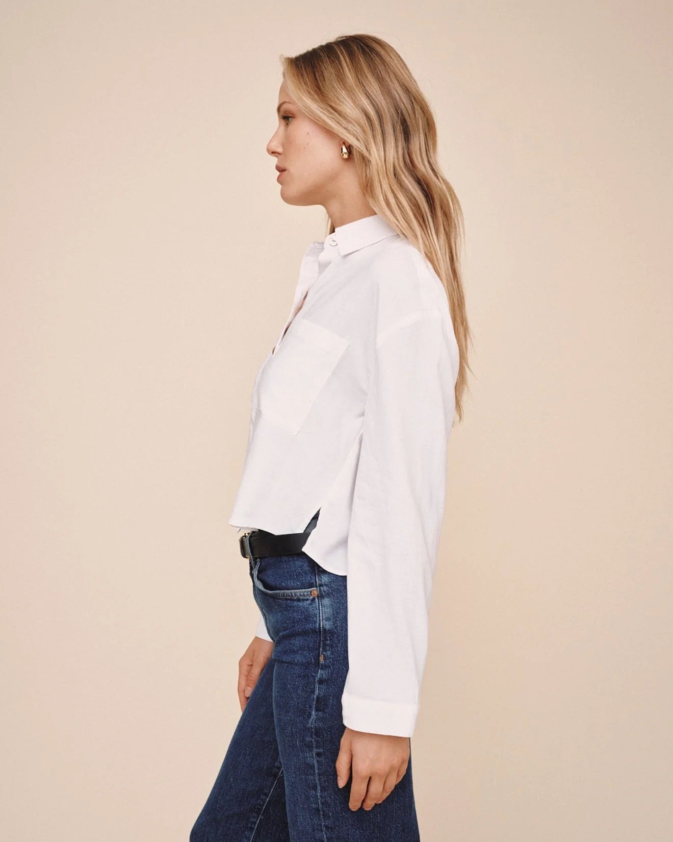 CROPPED BUTTON DOWN