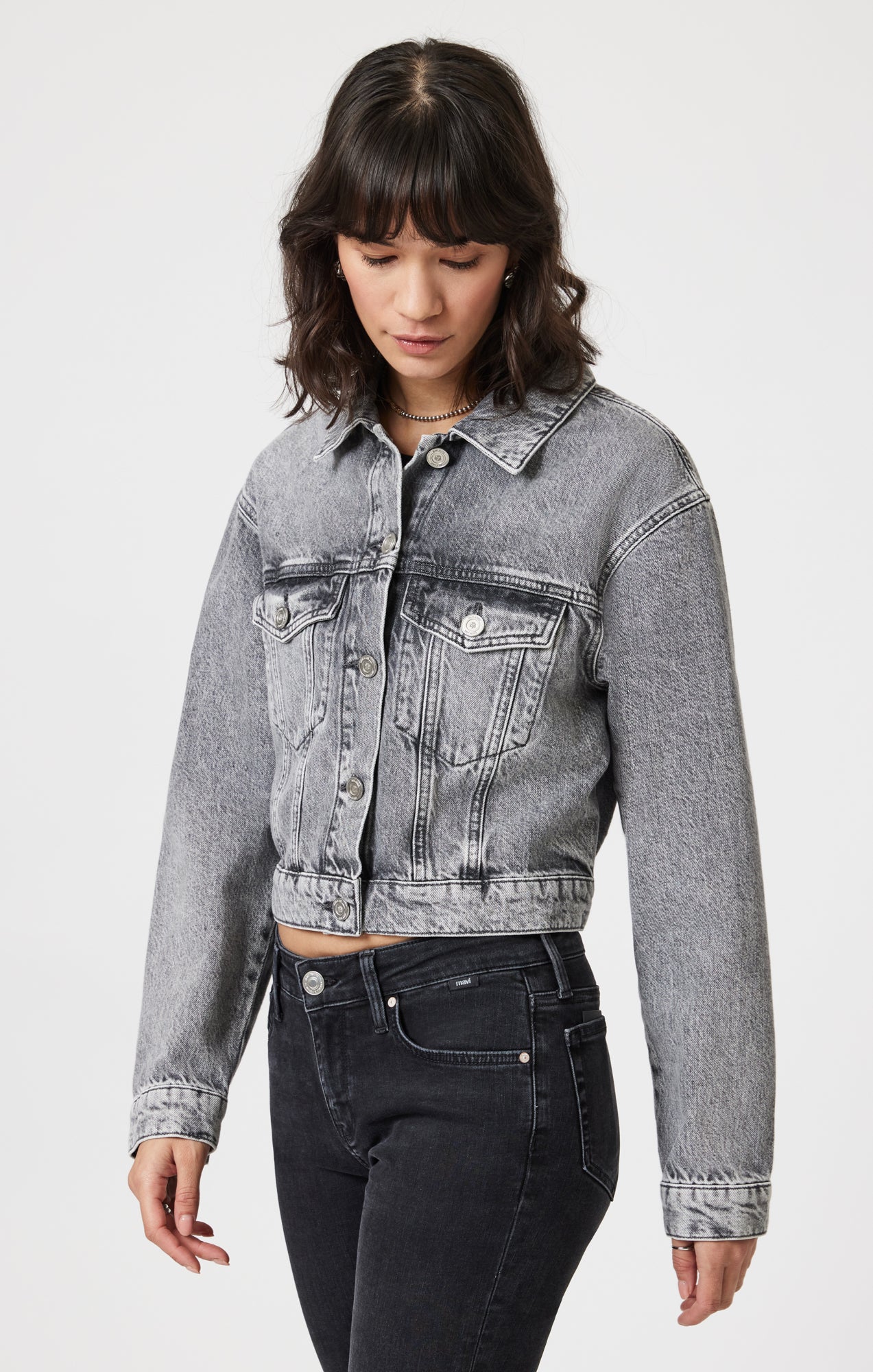 HARMONY LT SMOKE DENIM TOP