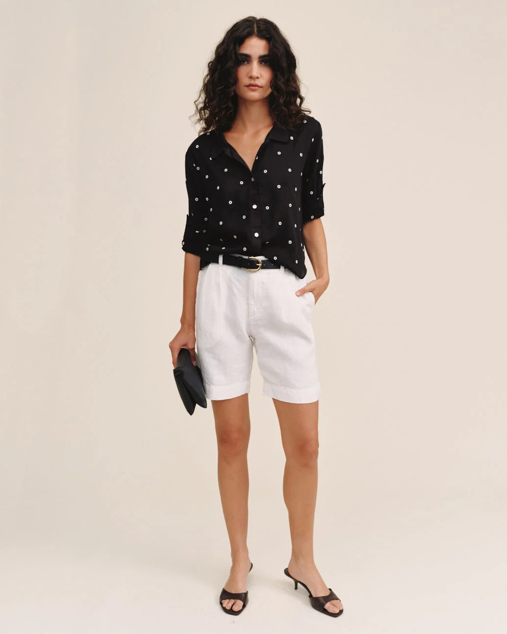 DROP COLLAR BOXY BUTTON DOWN