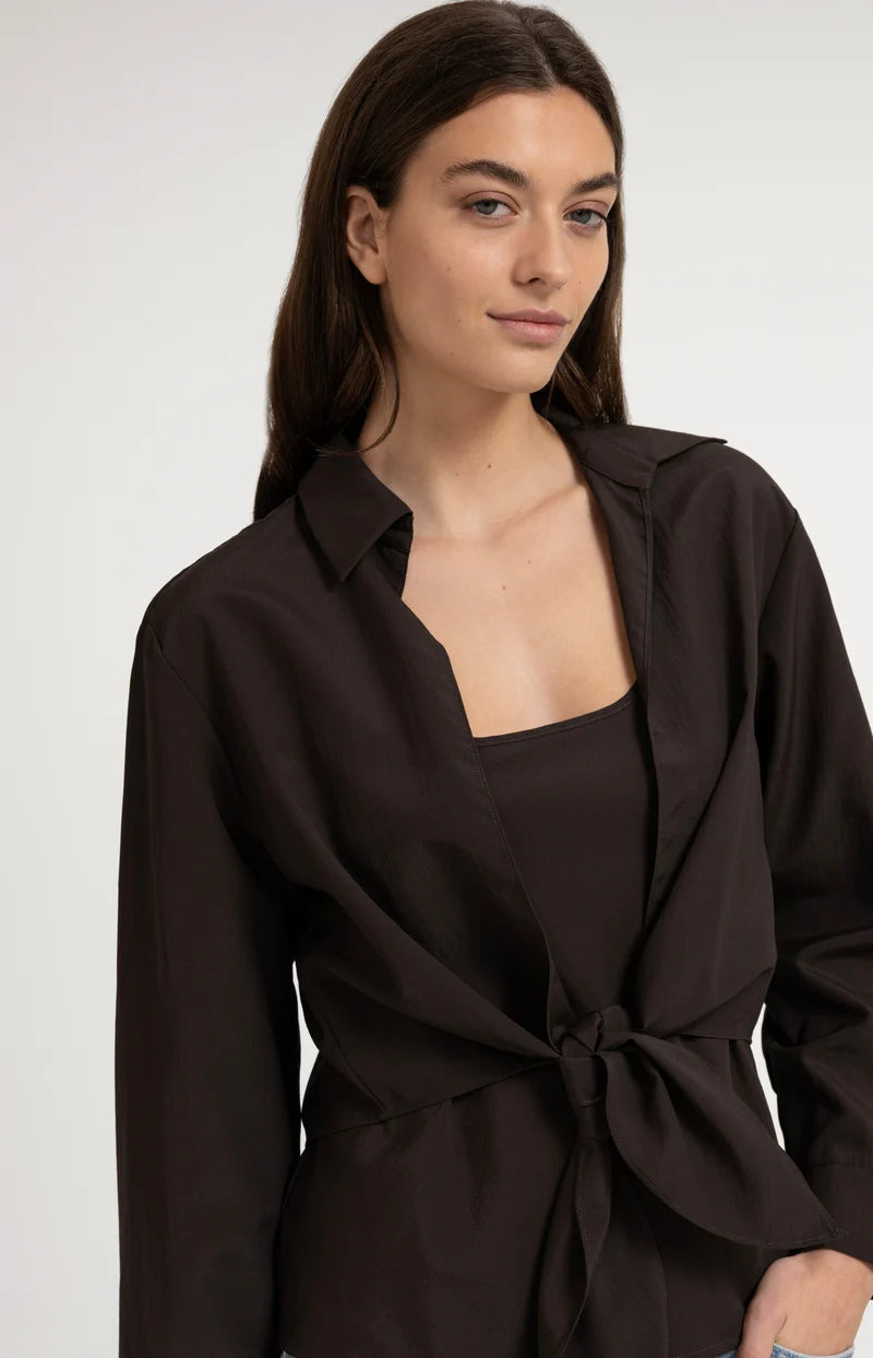 TWIN SET KNOTTED BLOUSE AND SINGLET