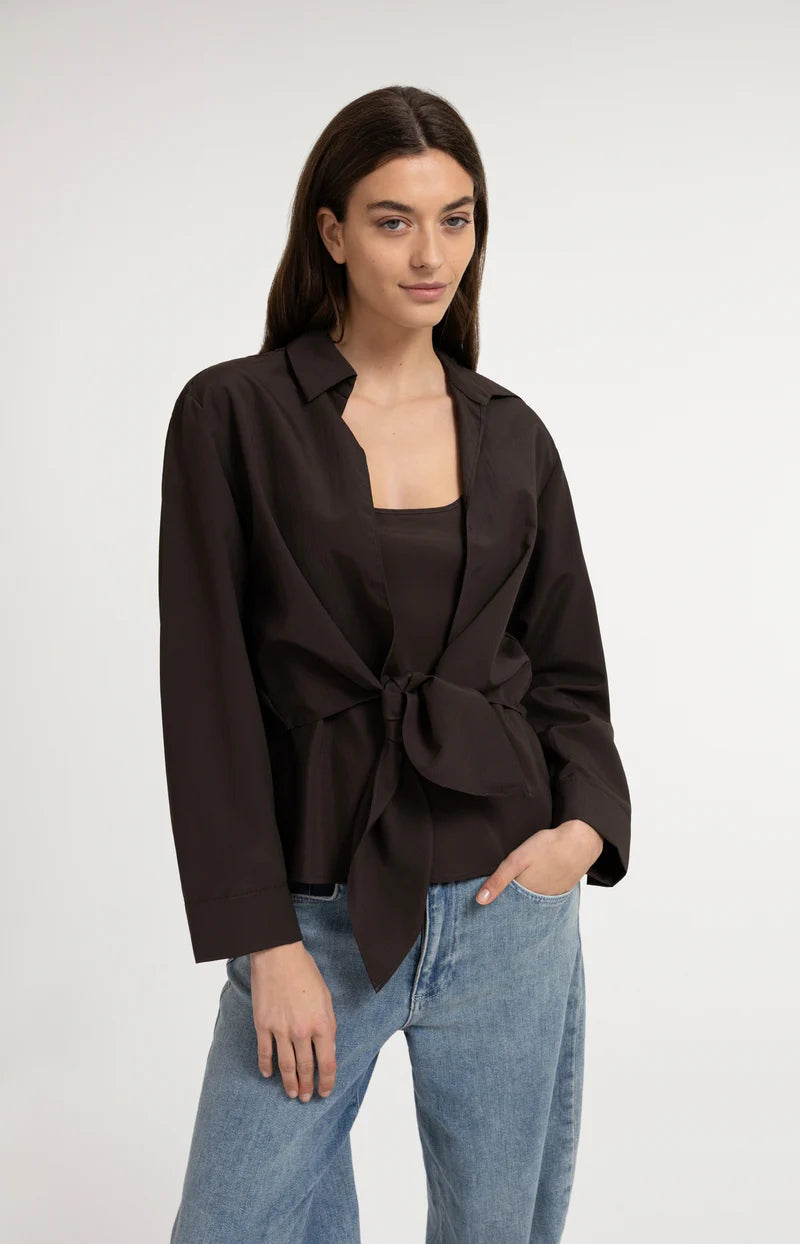 TWIN SET KNOTTED BLOUSE AND SINGLET
