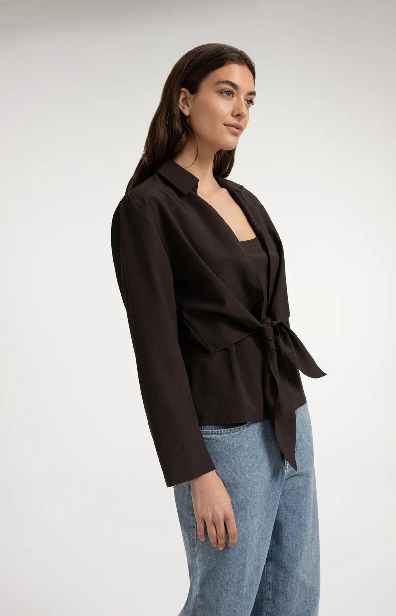 TWIN SET KNOTTED BLOUSE AND SINGLET