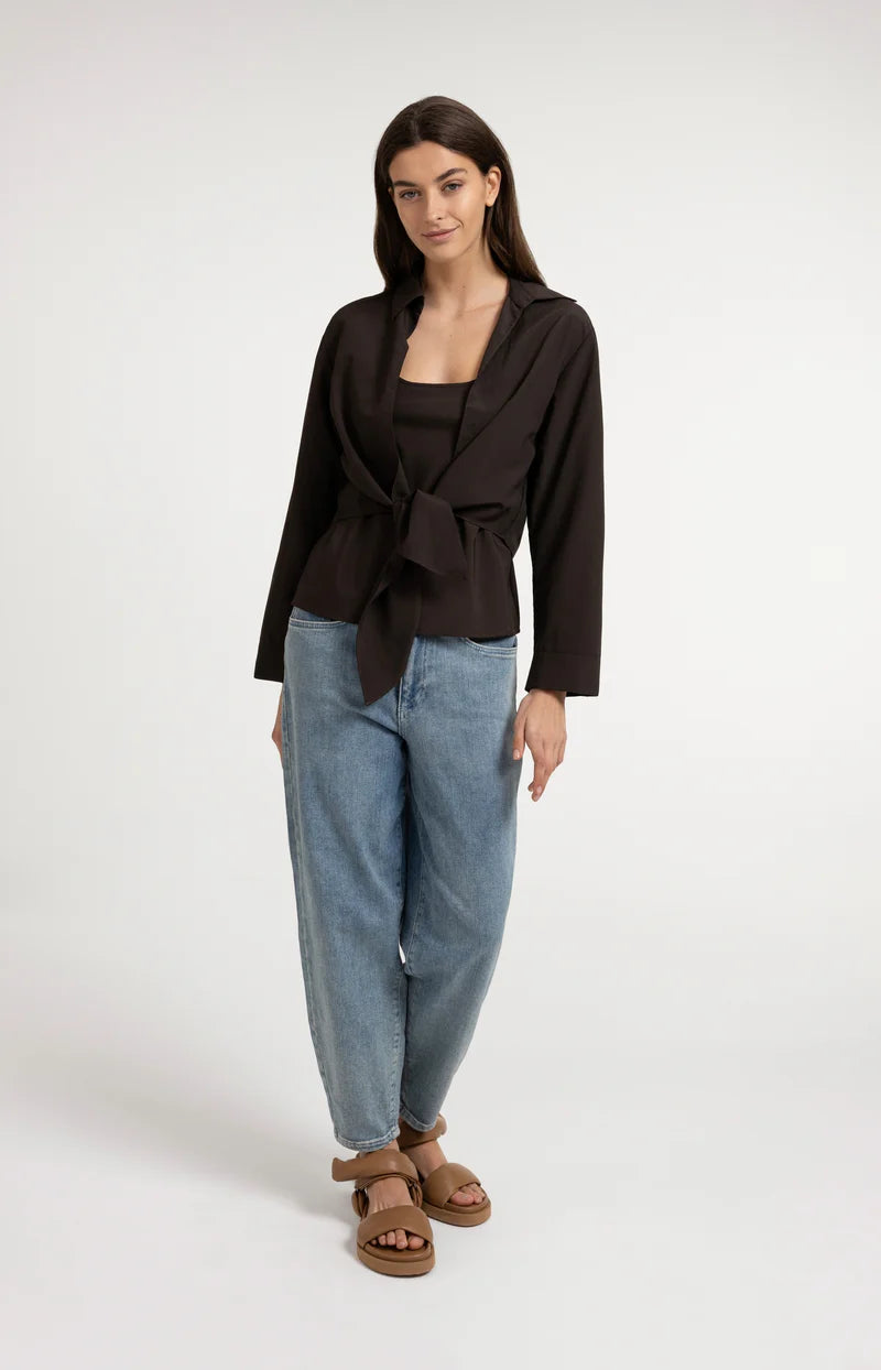 TWIN SET KNOTTED BLOUSE AND SINGLET