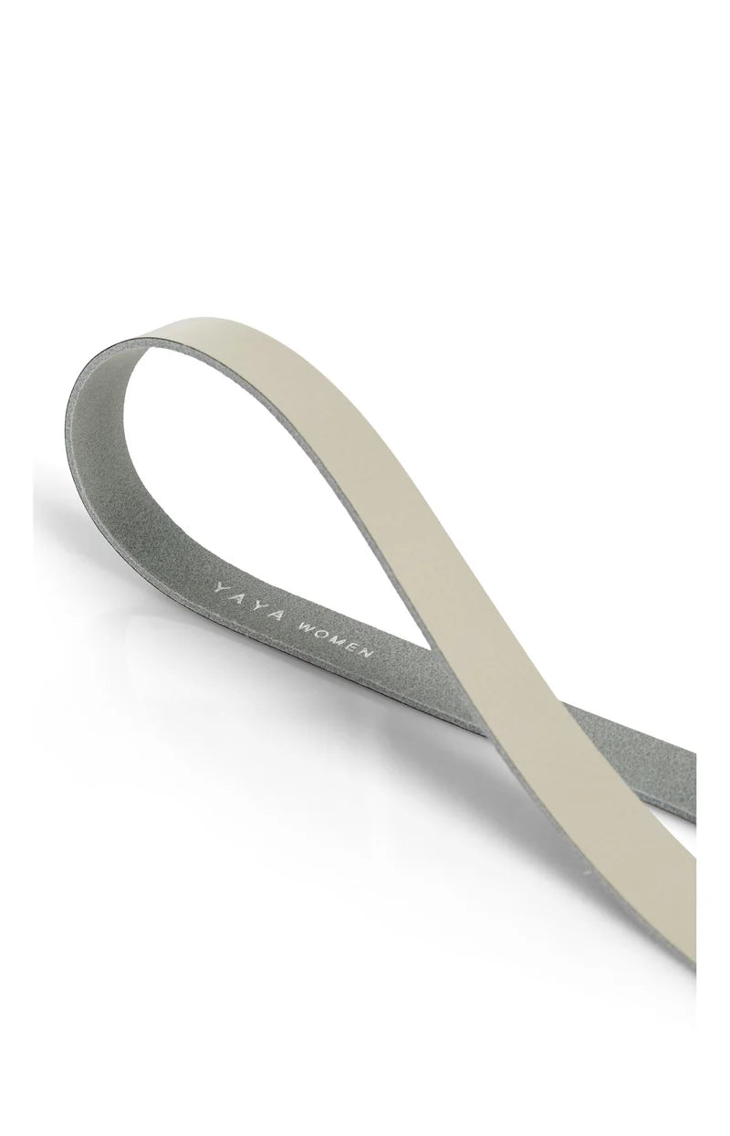 LEATHER BELT WITH MOON BUCKLE