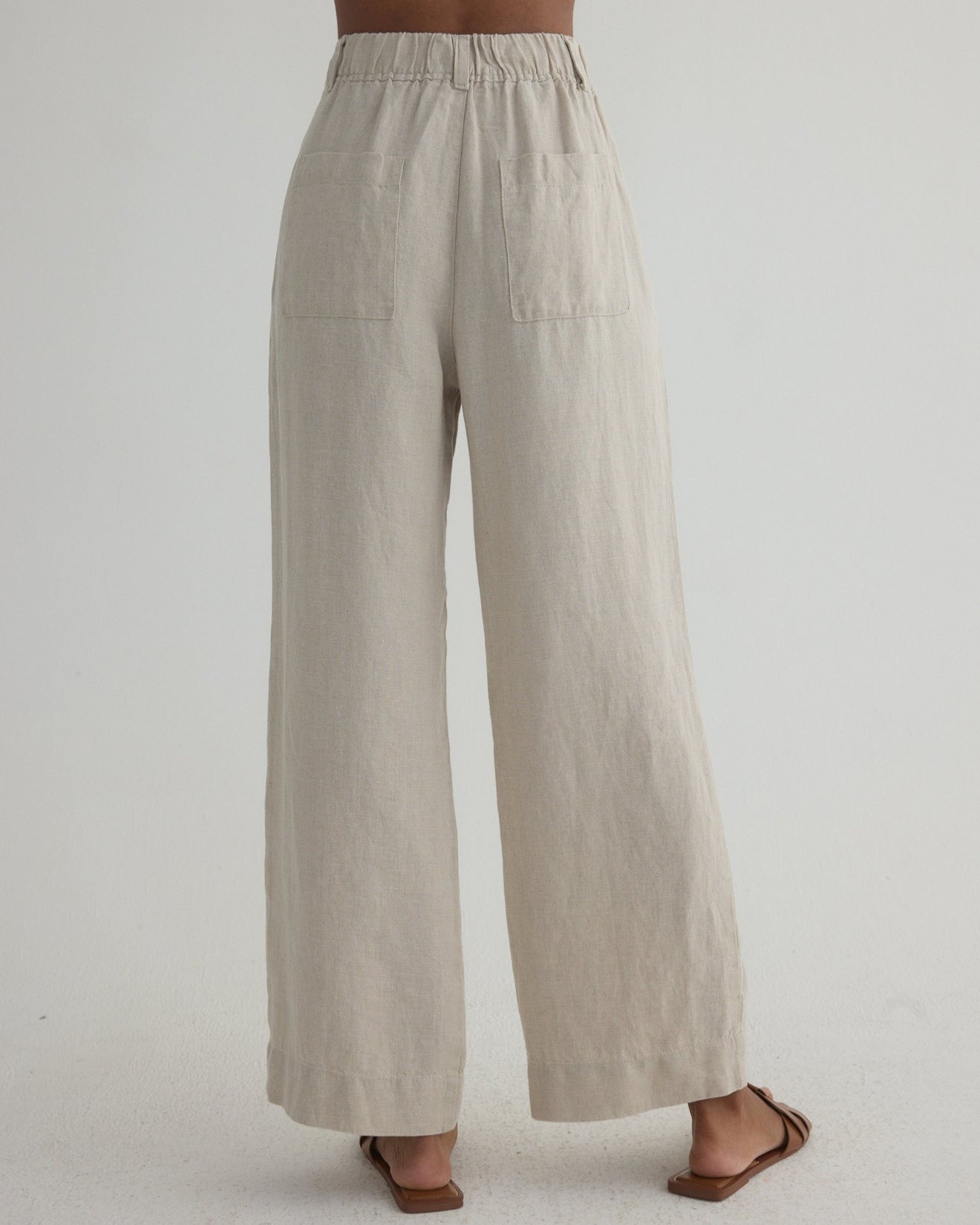PLEATED WIDE LEG ANKLE PANT
