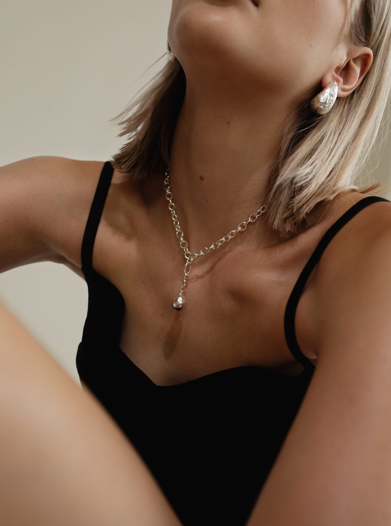 BAIA CANNONE EARRINGS SILVER