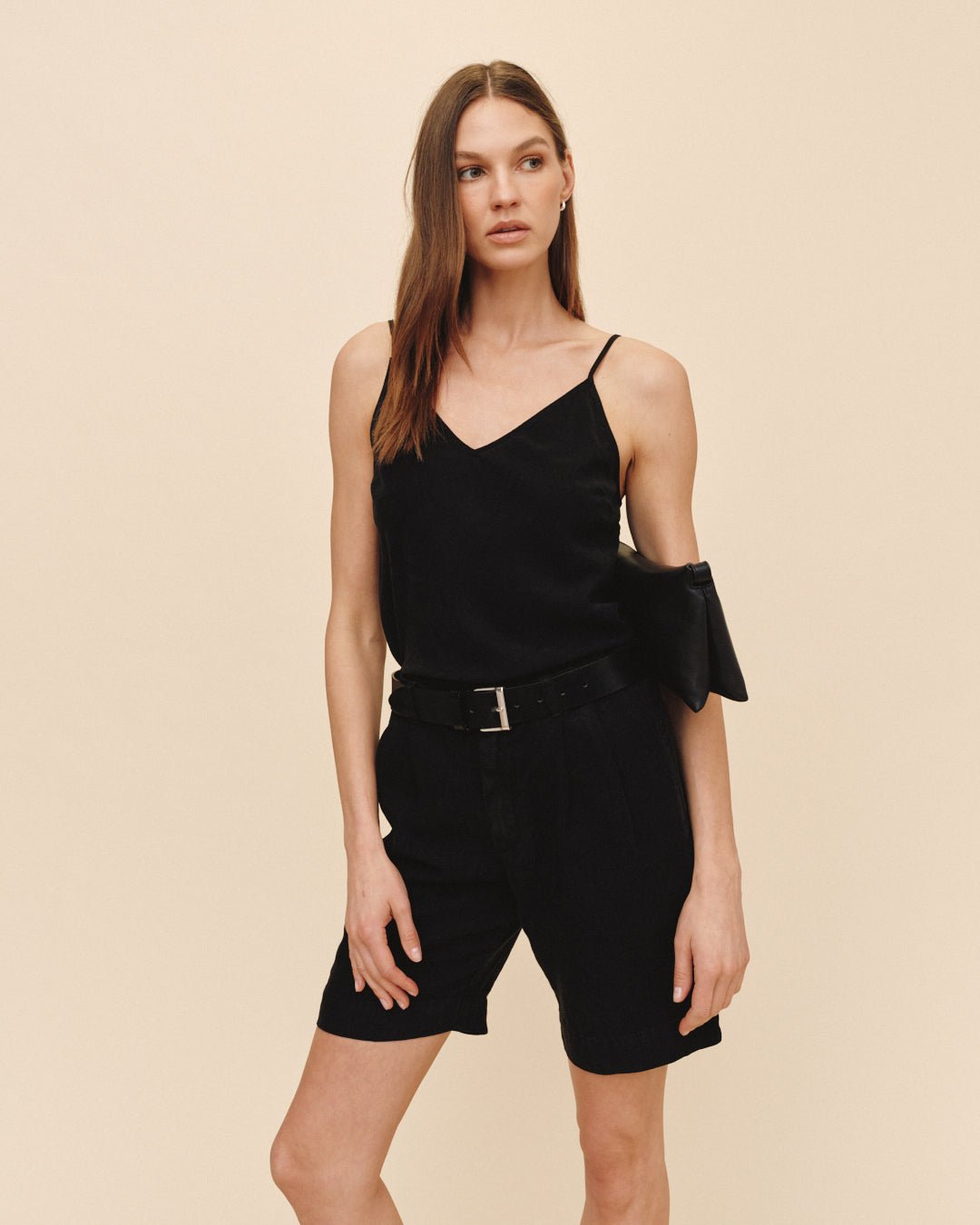 PLEATED BERMUDA