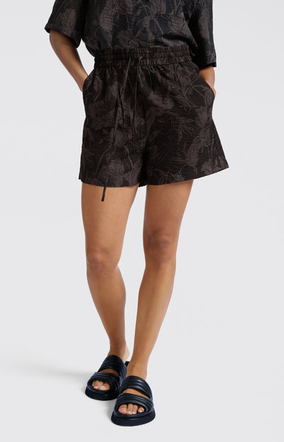 WOVEN PRINTED SHORT WITH ELASTIC WAIST