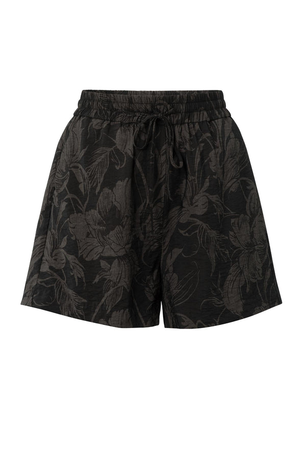 WOVEN PRINTED SHORT WITH ELASTIC WAIST