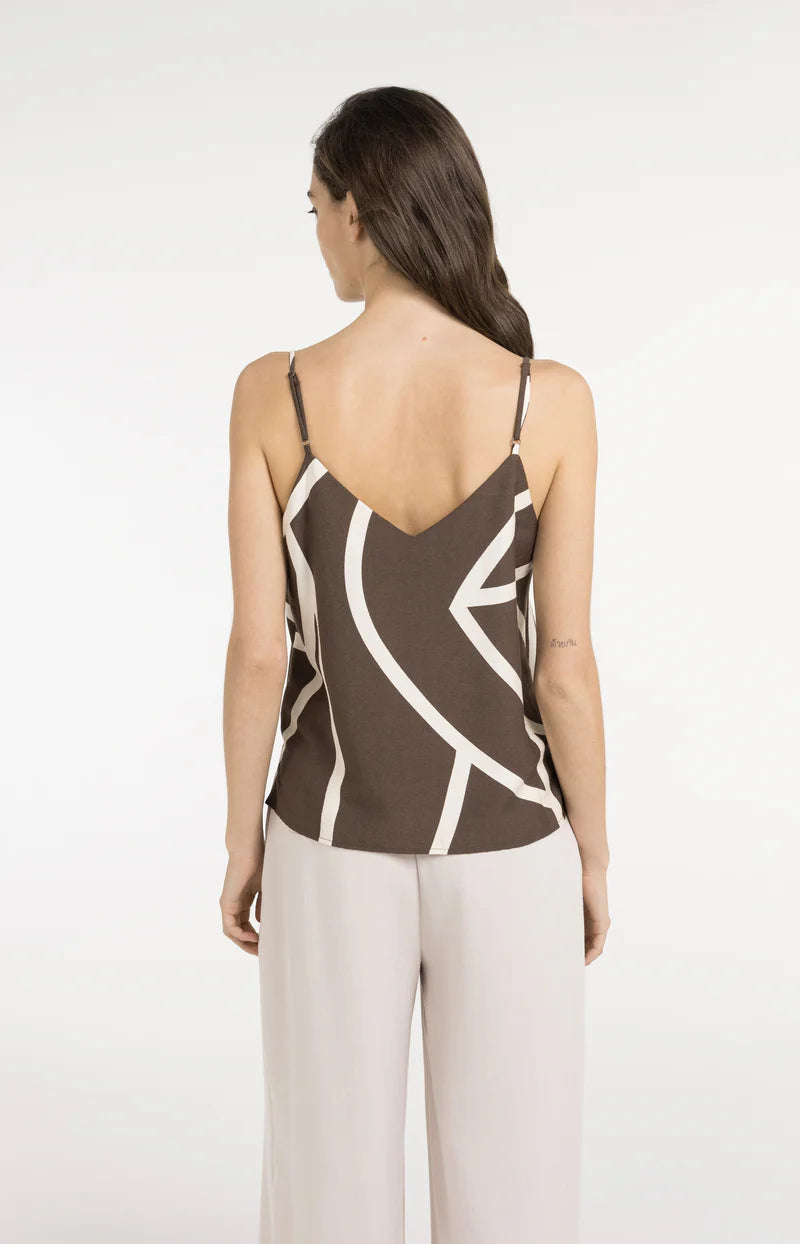 PRINTED V-NECK SINGLET