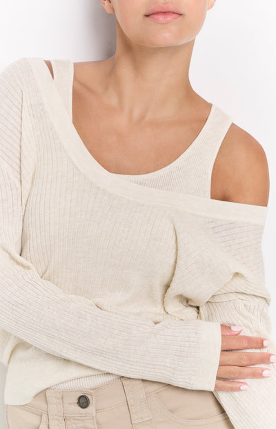 ROUND RIB SWEATER W/ TANK