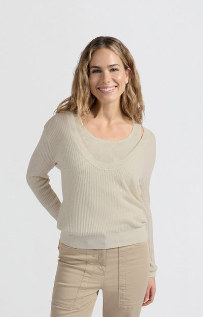 ROUND RIB SWEATER W/ TANK