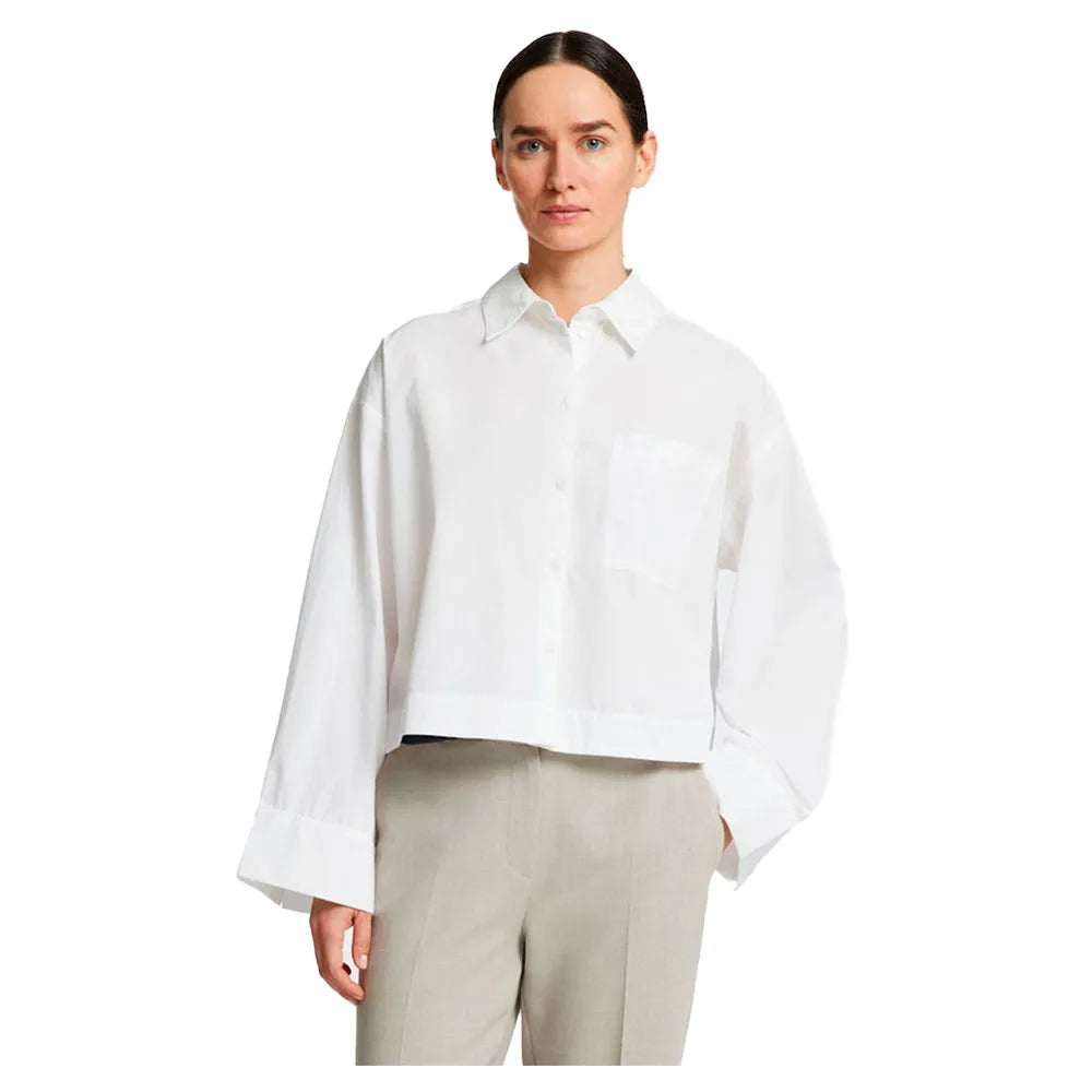 ASTHA LS CROPPED BOXY SHIRT