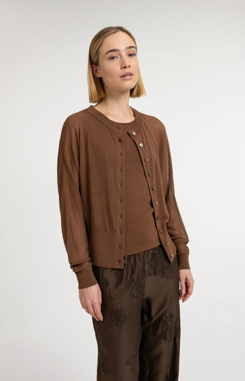 SHEER BATWING KNIT CARDIGAN W TANK TOP