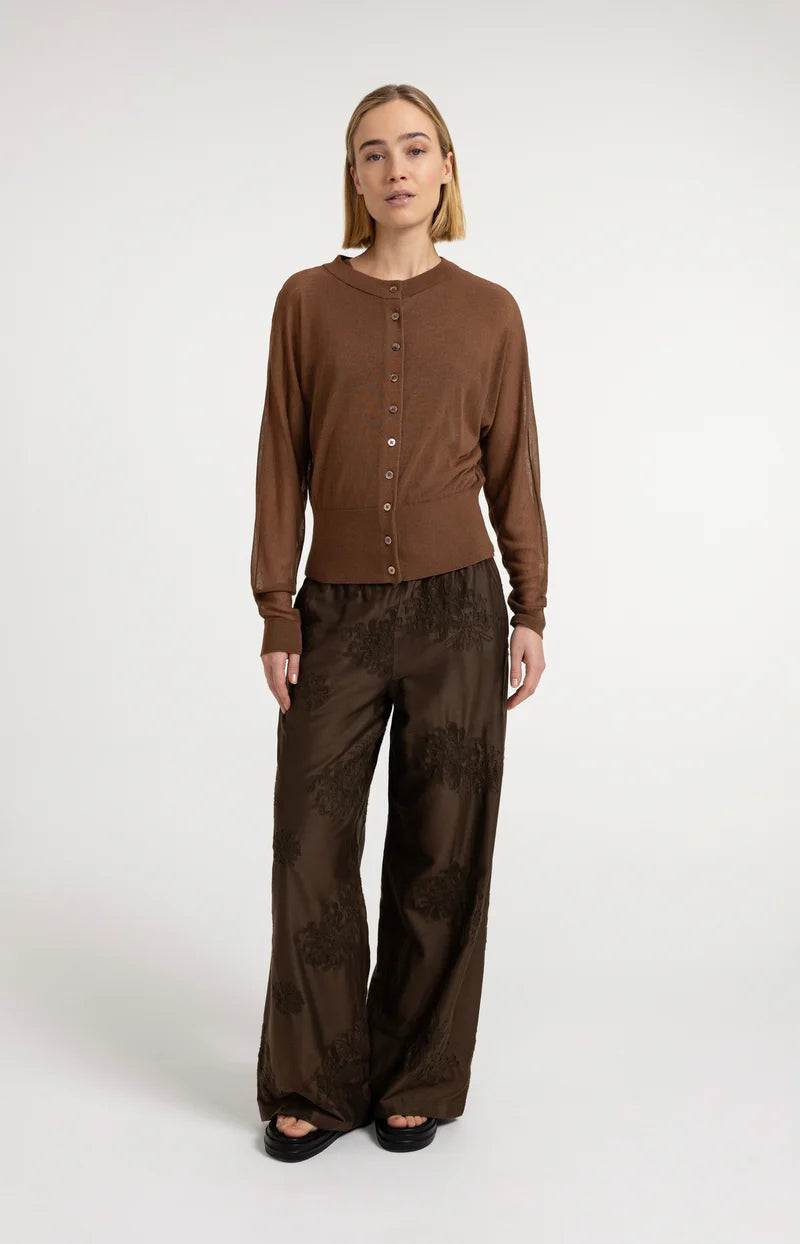 SHEER BATWING KNIT CARDIGAN W TANK TOP