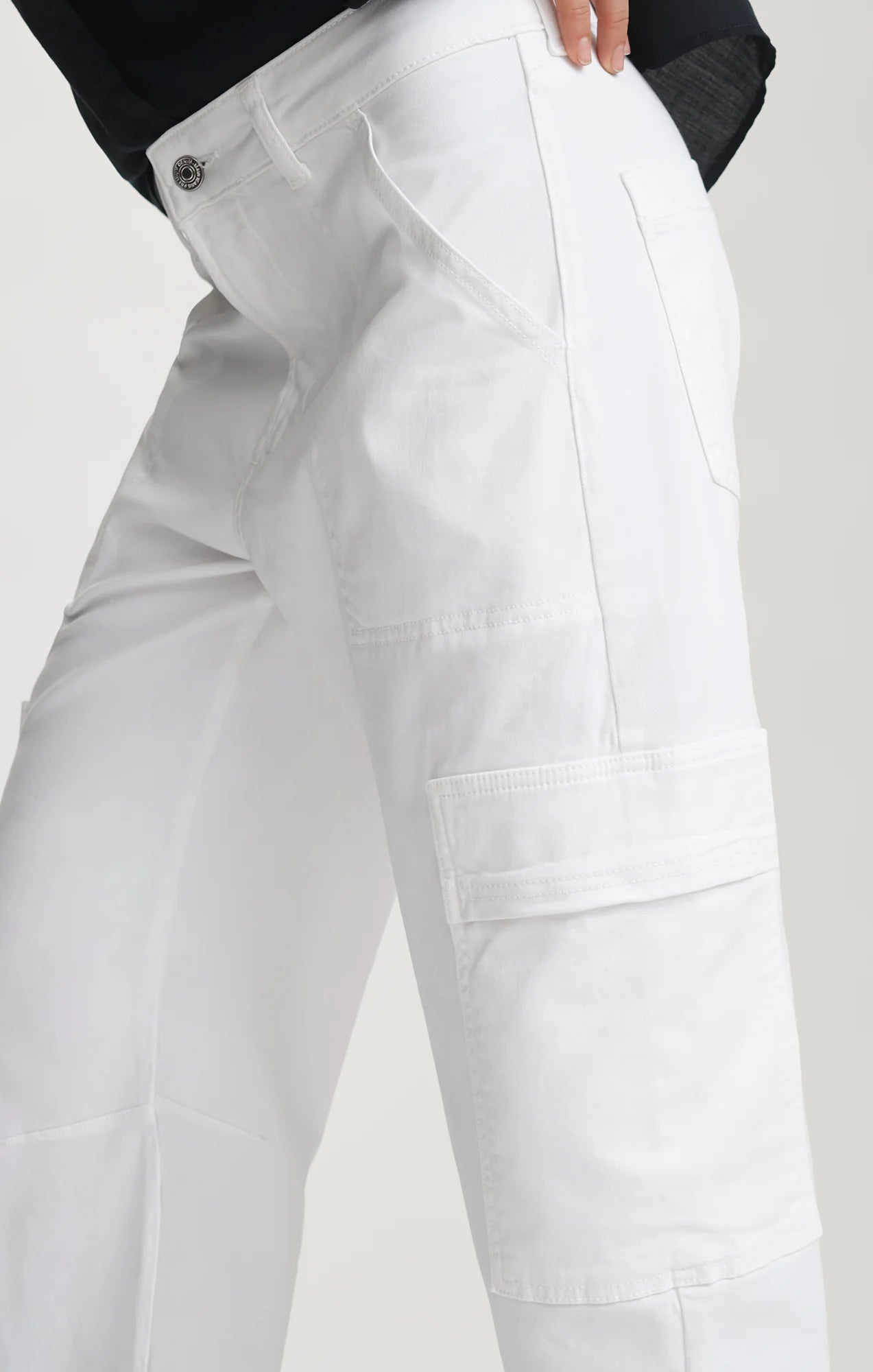 VINNIE WHITE CASUAL TWILL PANT