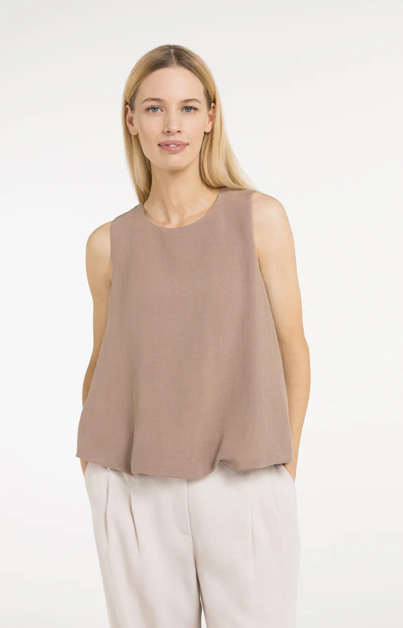 WOVEN BALLOON TOP