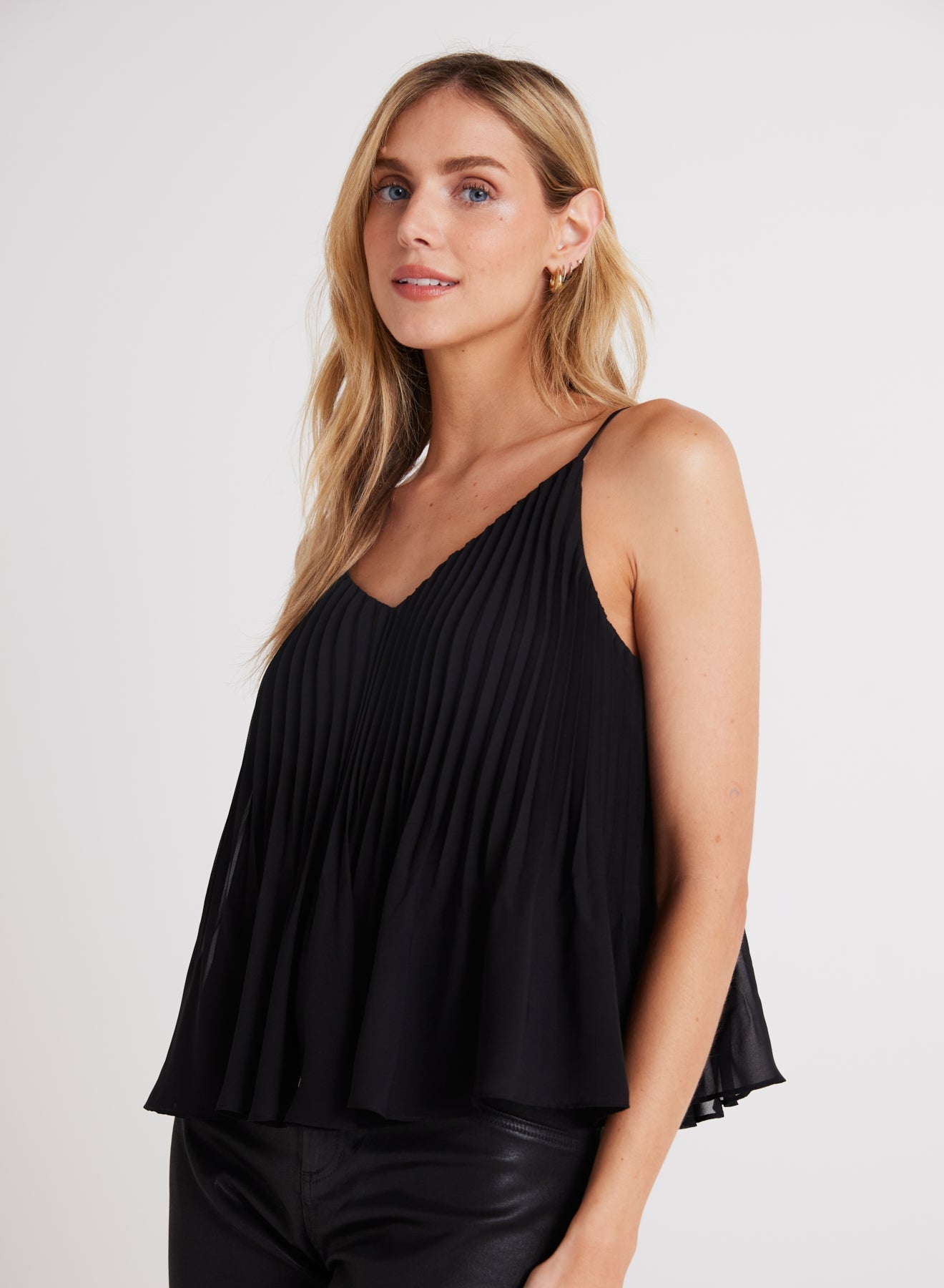 SUNBURST PLEATED CAMISOL