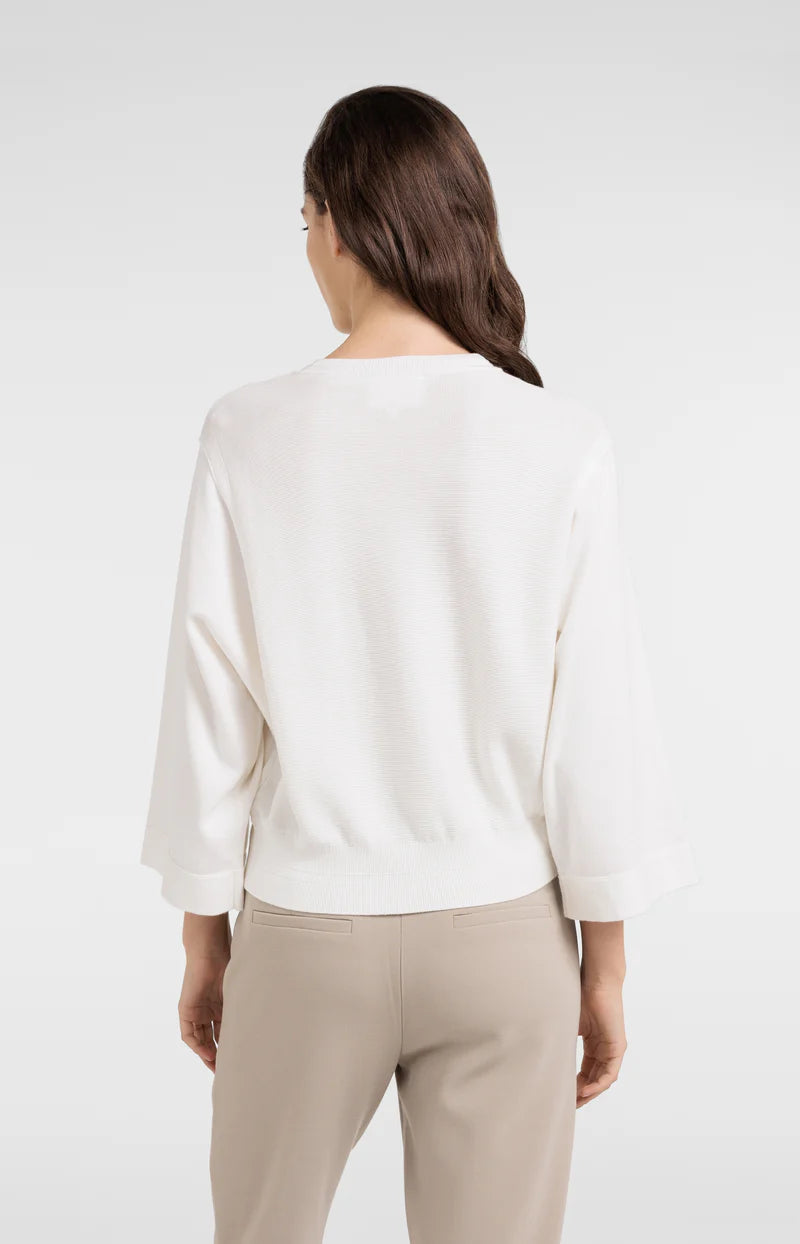 SWEATER W MIXED TEXTURES