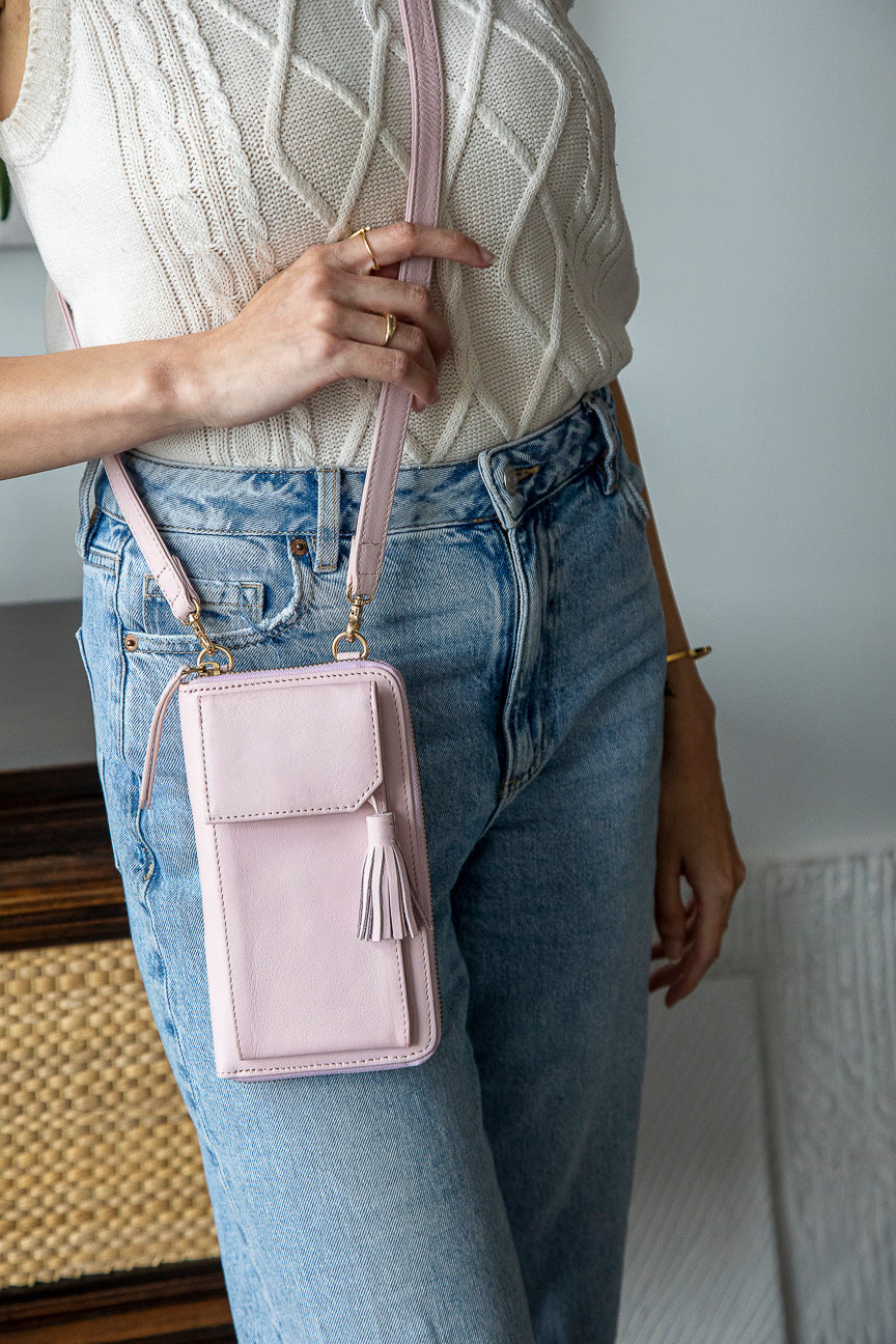 THREE FOLD WALLET CROSSBODY