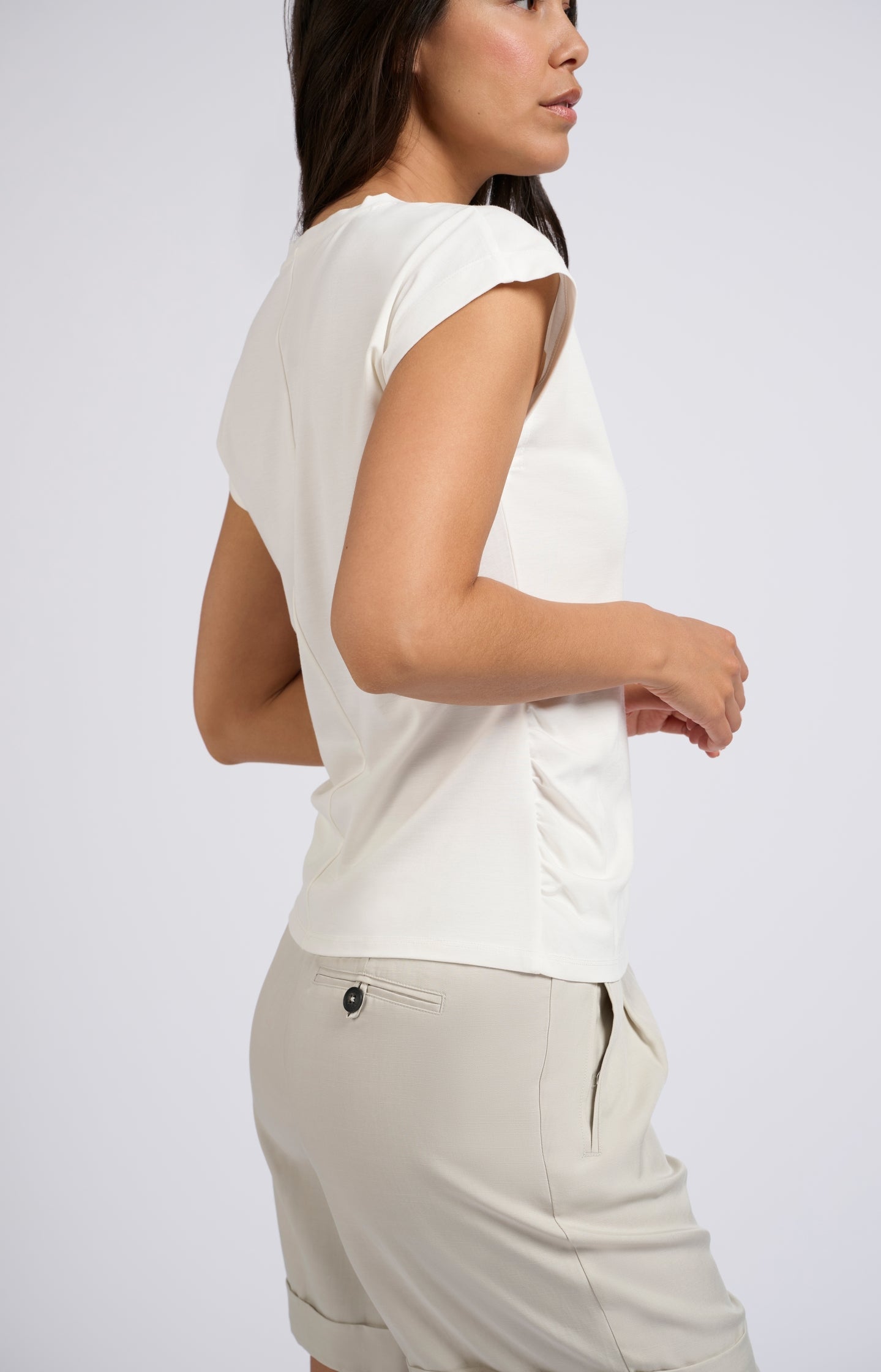 TOP WITH GATHERED SEAMS