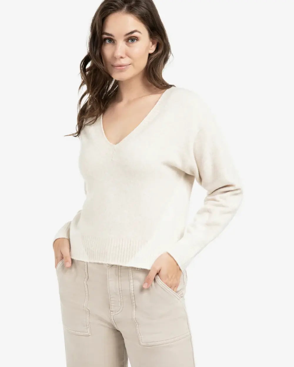 V-NECK COLORBLOCK SWEATER