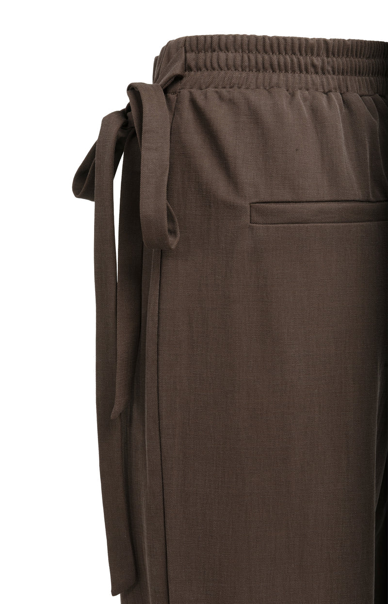 WIDE LEG JERSEY TROUSERS W WRAP EFFECT