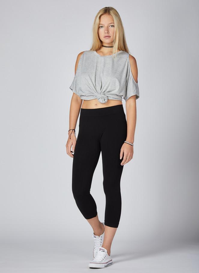 C'EST MOI 3/4 BAMBOO LEGGING-BLACK