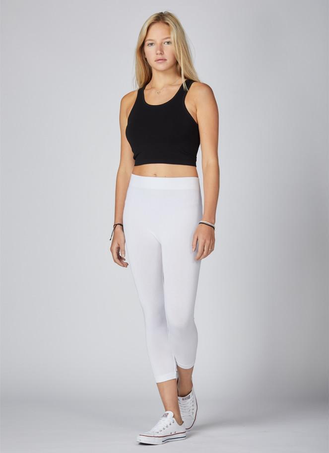 C'EST MOI 3/4 BAMBOO LEGGING-WHITE