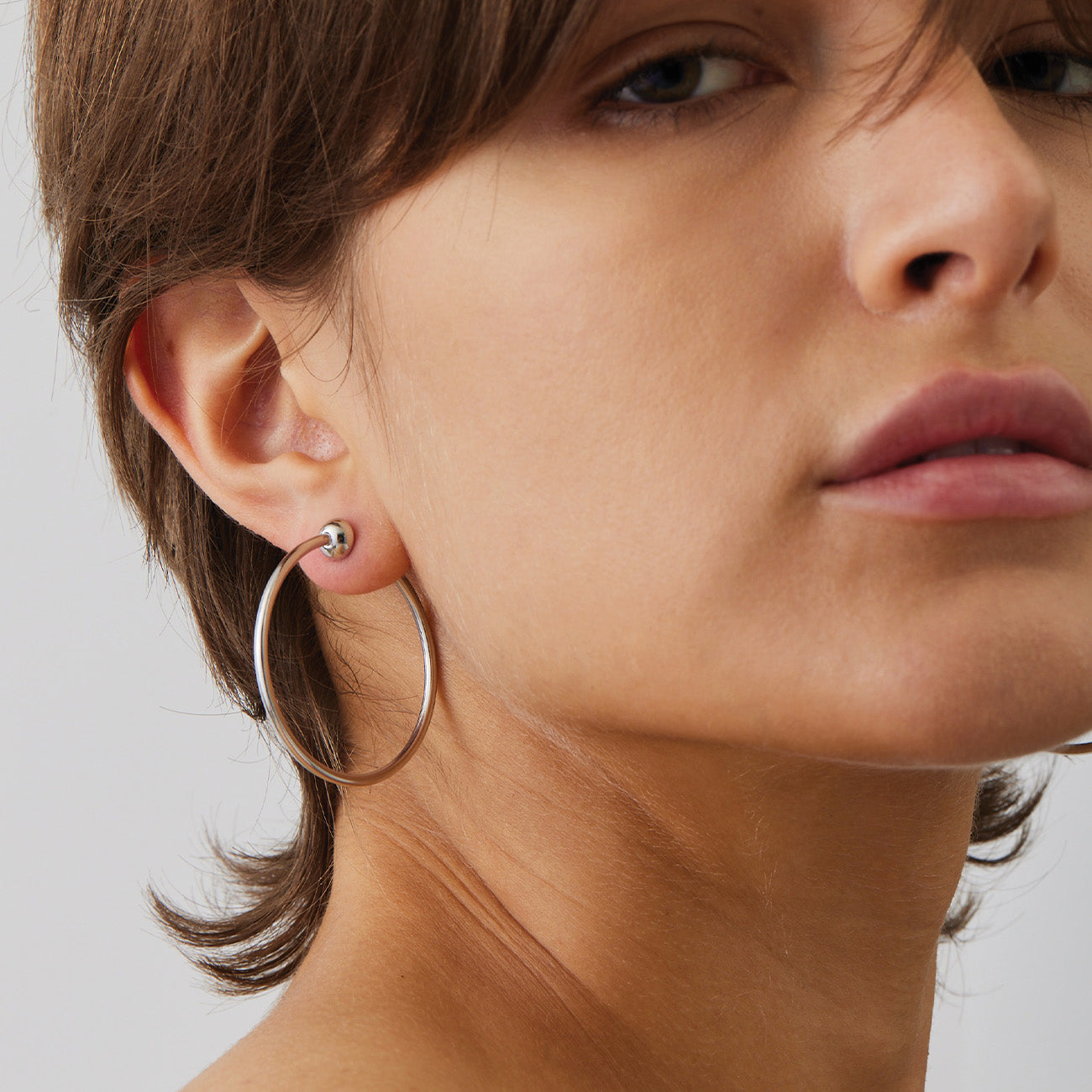 ICON HOOPS ESSENTIALS SMALL - RHODIUM