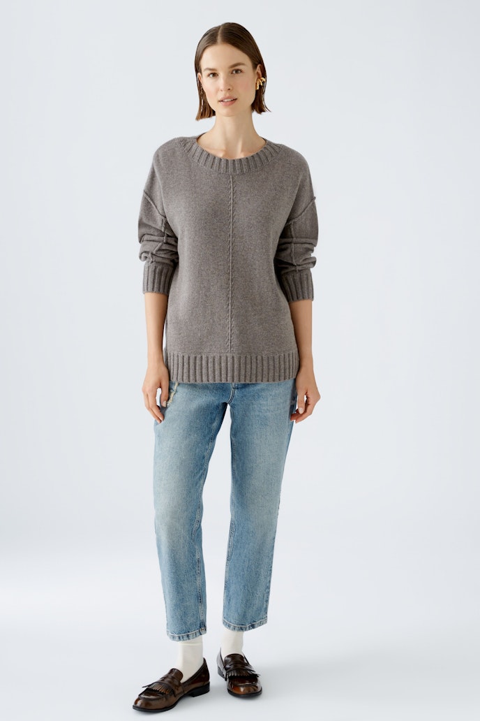 CREWNECK TAUPE SWEATER