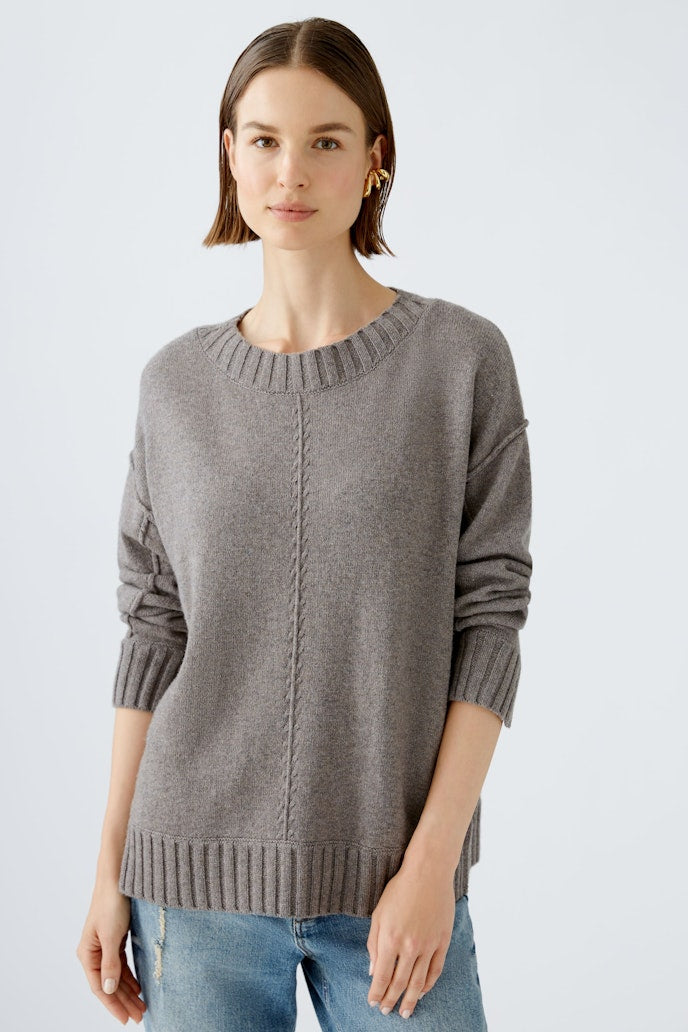 CREWNECK TAUPE SWEATER