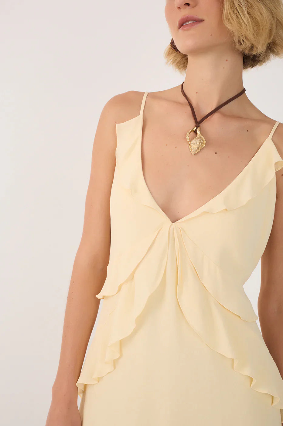 RUFFLE DET MINI DRESS